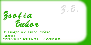 zsofia bukor business card